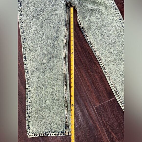 Teddy Fresh High-Rise Straight-Leg Acid Wash Jeans In Vintage Green Size 33 - Picture 6 of 9